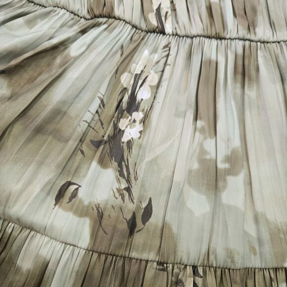 Anthropologie Dress Womens Size M Flutter Sleeve Square neck Mini Pleated NEW - Picture 9 of 13